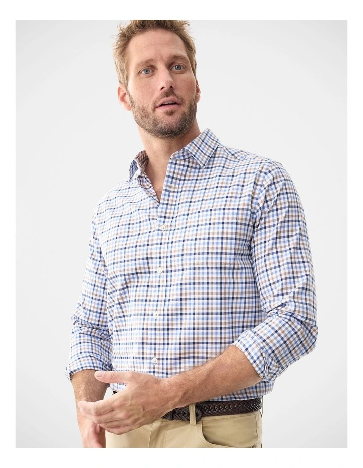 Easy Care Oxford Multi Check Long Sleeve Shirt Multi Check image 3