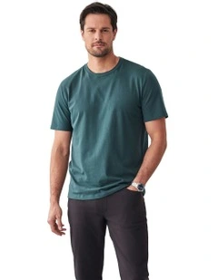 Basic Crew T/Shirt in Dark Green
