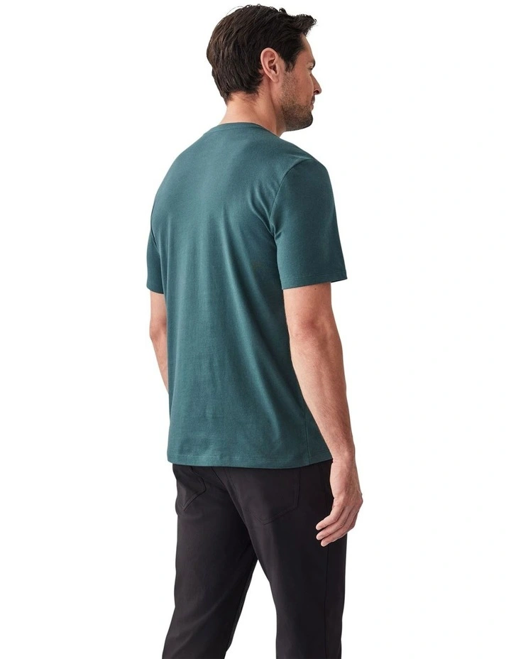 Basic Crew T/Shirt in Dark Green image 2