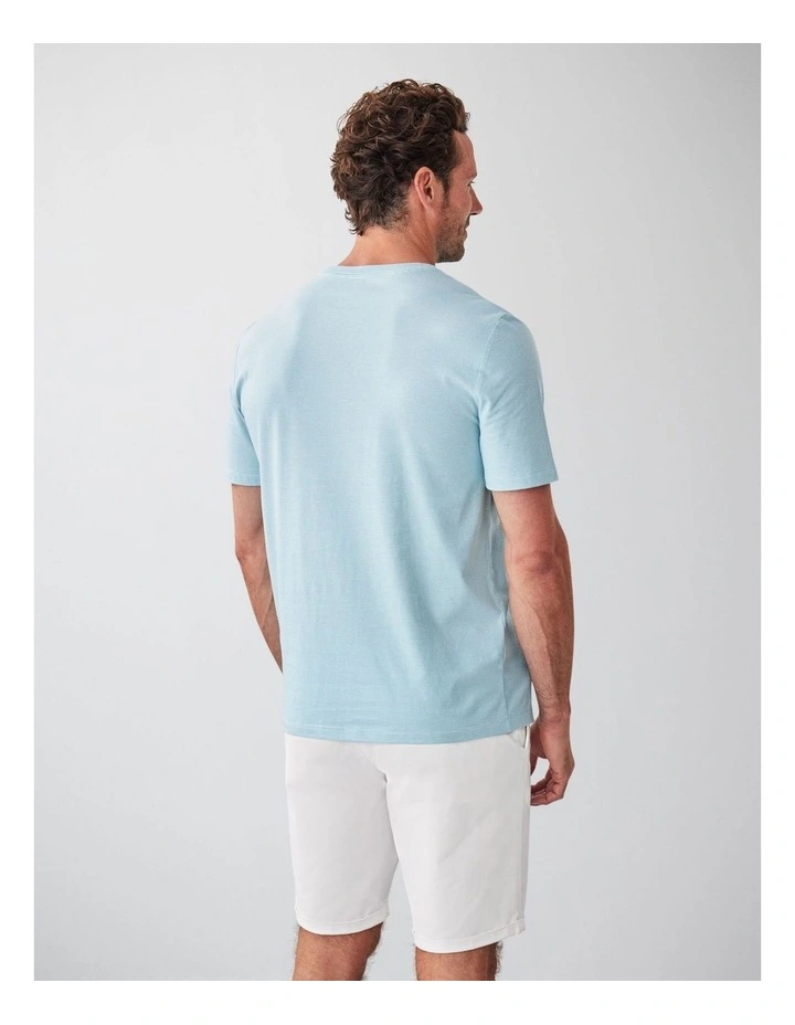 Weekend Stripe Crew T-shirt in Sea Green image 2