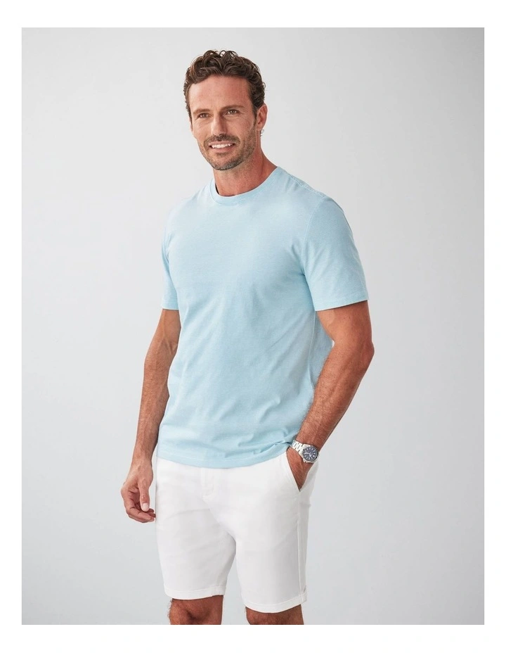 Weekend Stripe Crew T-shirt in Sea Green image 4