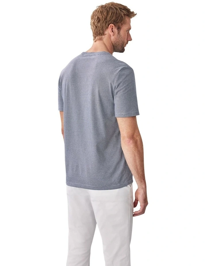 Weekend Stripe Crew T-shirt in Blue image 2