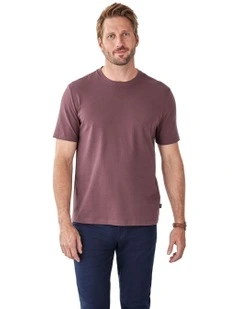 Basic Crew Tee in Plum