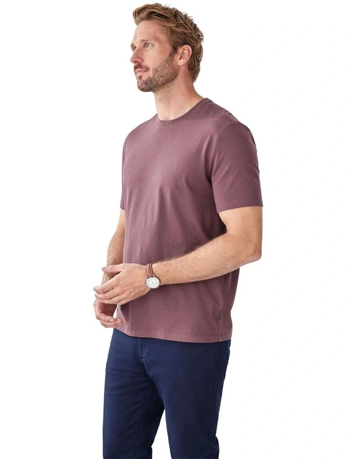Basic Crew Tee in Plum image 4