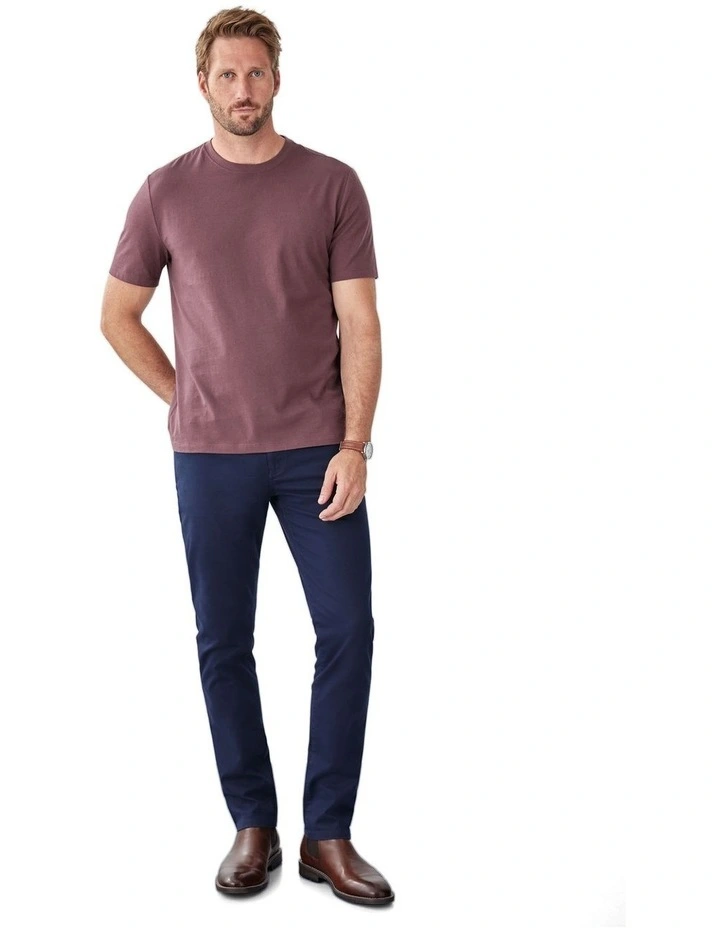 Basic Crew Tee in Plum image 5