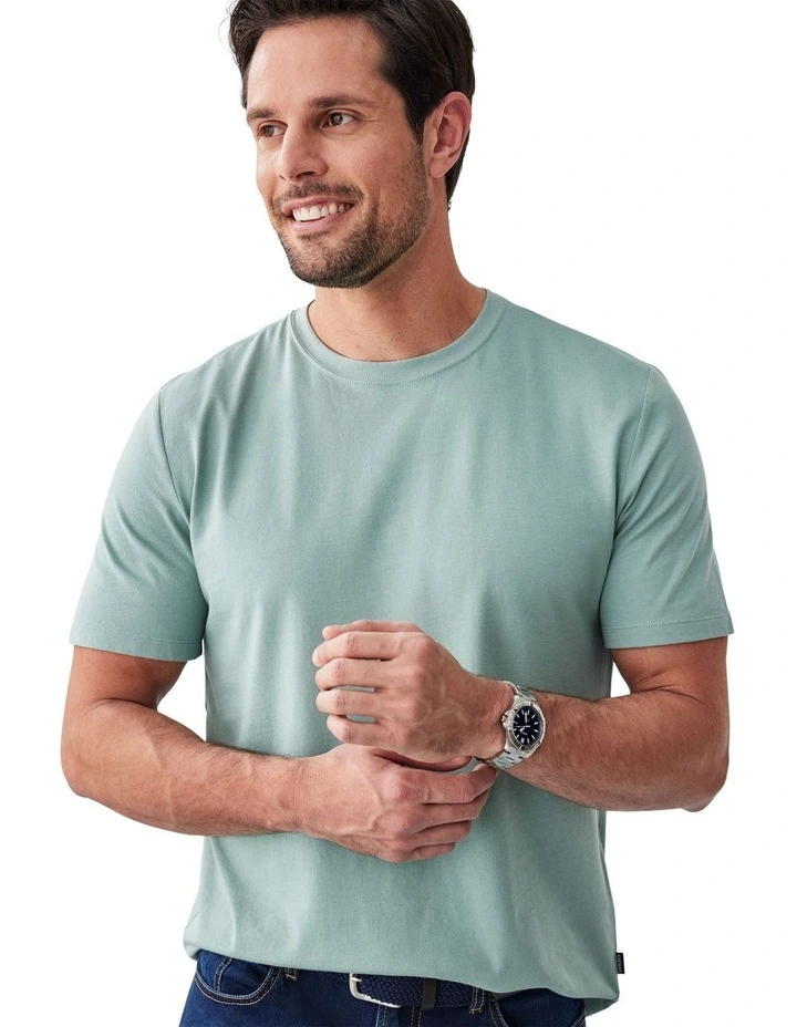 Basic Crew Tee in Sage image 3