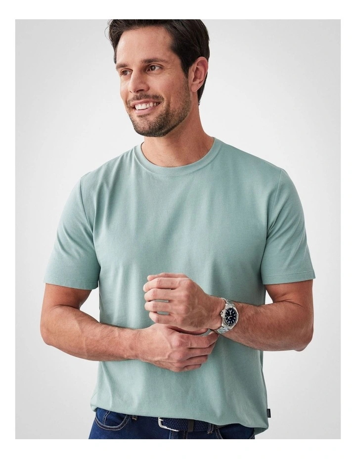 Basic Crew Tee in Sage image 3