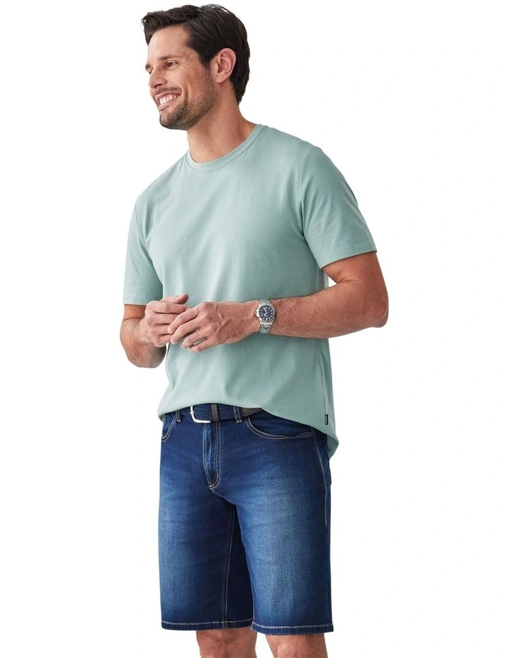 Basic Crew Tee in Sage image 4