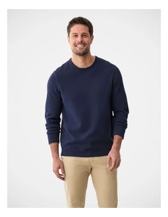 High Flex Waffle Crew Navy