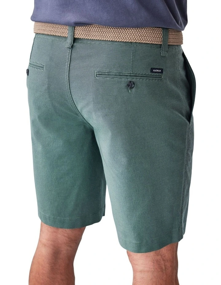 Active Houndstooth Shorts in Dark Green image 3