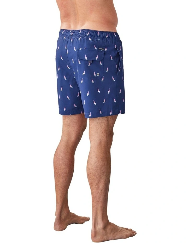 Sailing Boat Swim Short in Navy image 2