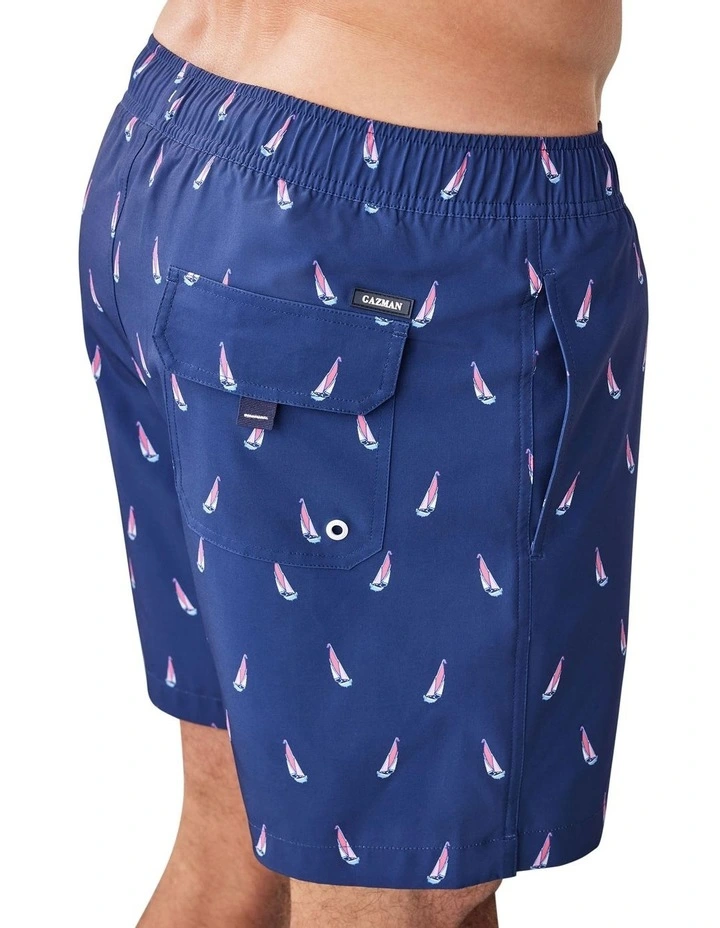 Sailing Boat Swim Short in Navy image 3