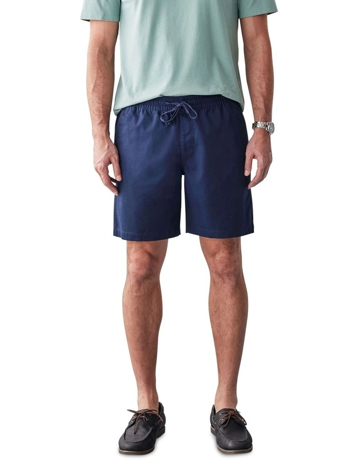 Throw On Short in Navy image 1