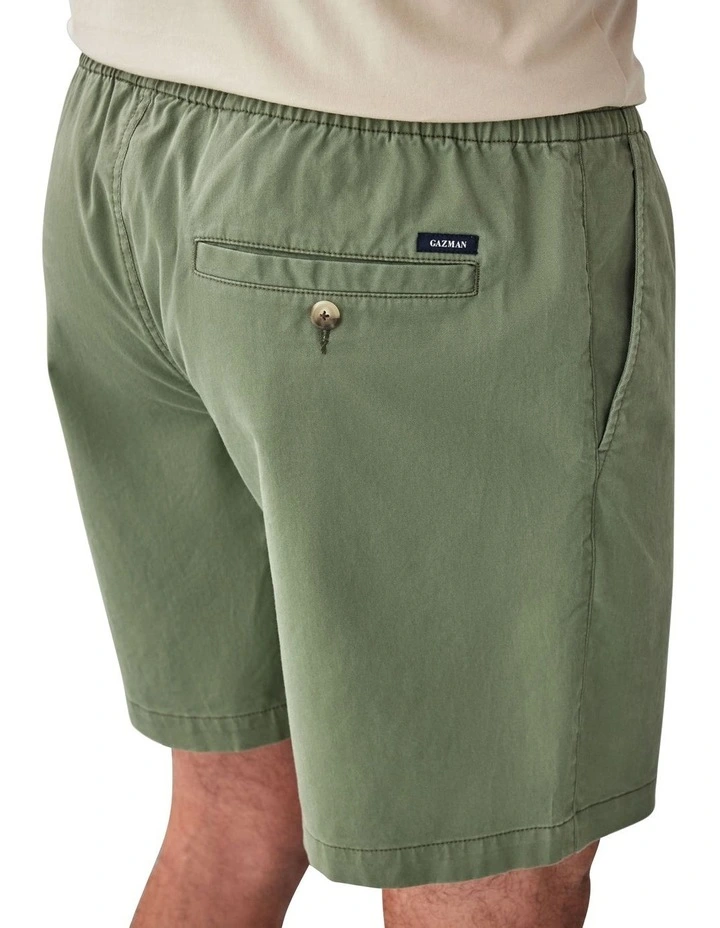 Throw On Short in Khaki image 2