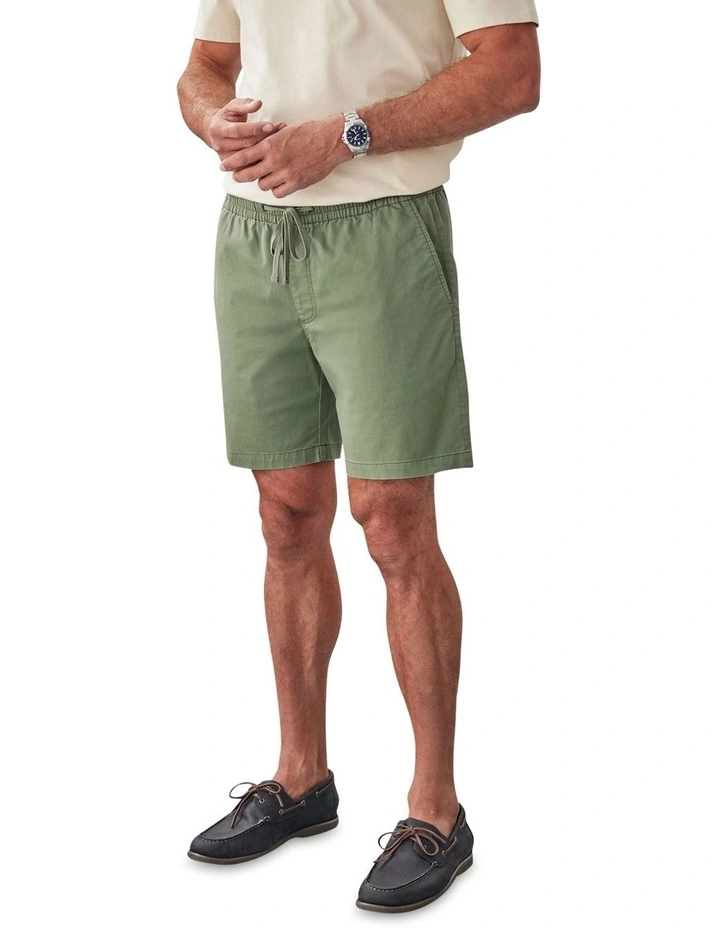 Throw On Short in Khaki image 4