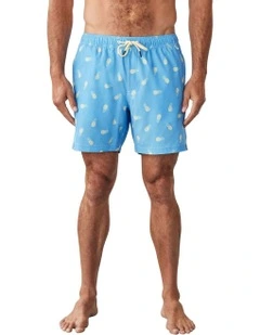 Pineapple Swim Short in Ocean