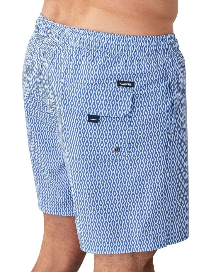 Geo Swim Short in Blue image 3