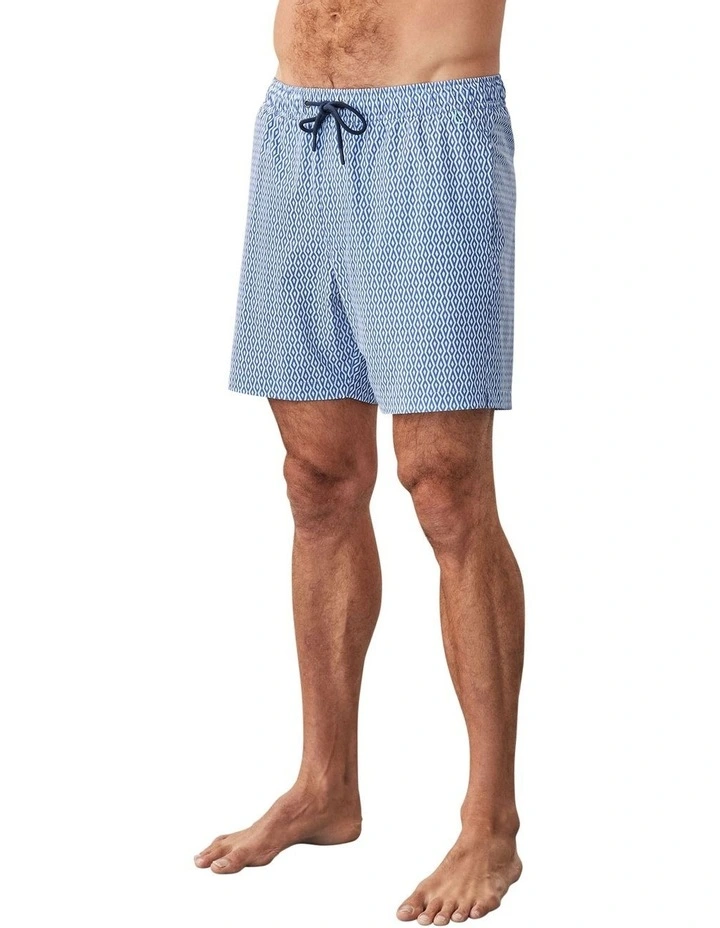 Geo Swim Short in Blue image 4