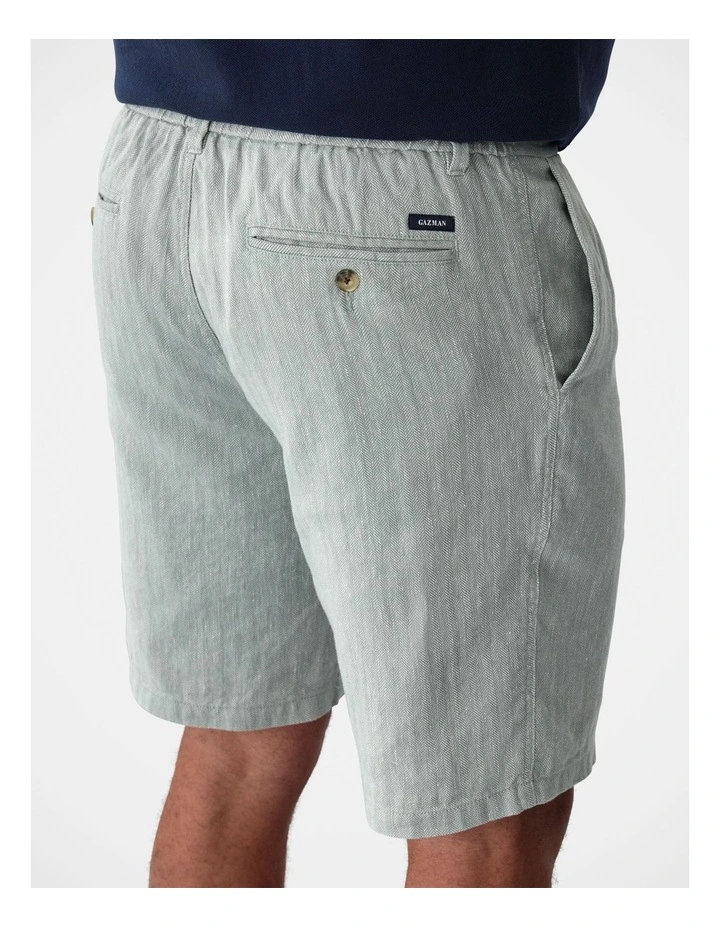 Drawstring Linen Blend Short Leaf image 3