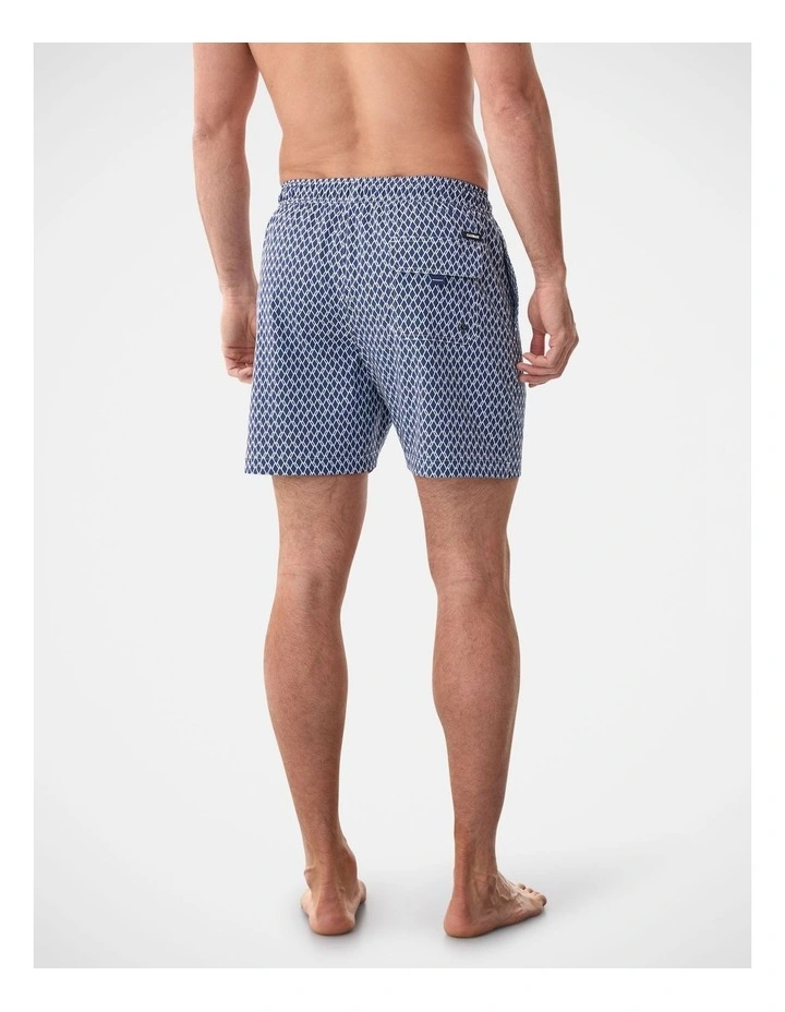 Classic Geo Swim Short in Navy image 2