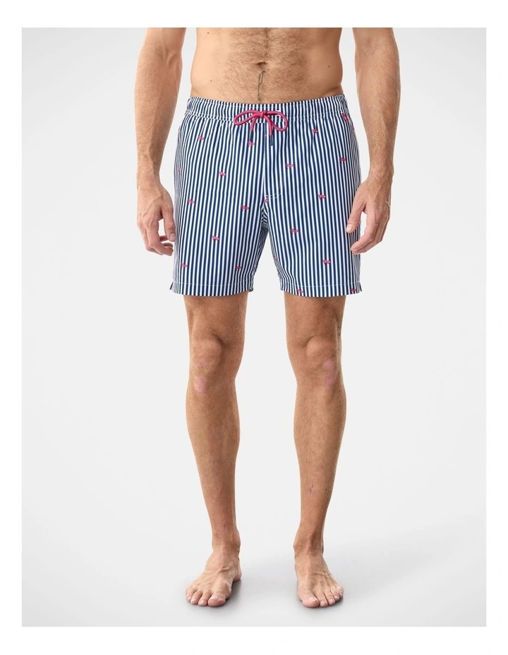 Flag Swim Short in Blue image 1