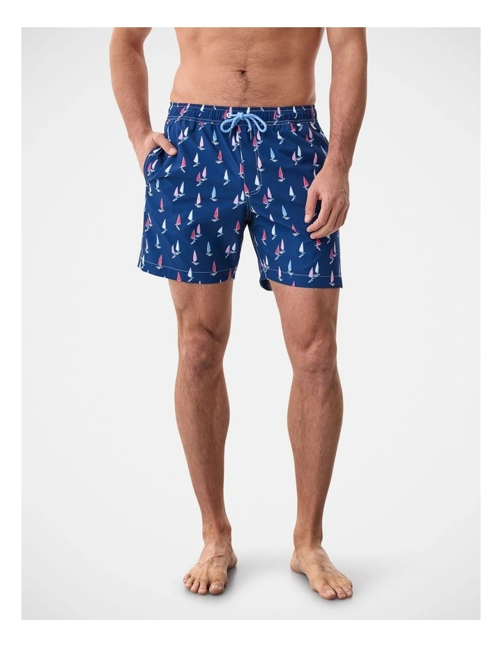 Sailing Swim Short in Navy image 1