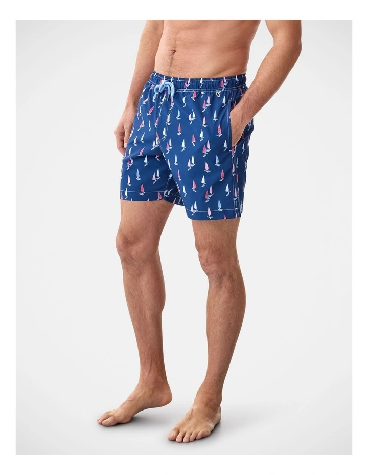 Sailing Swim Short in Navy image 4