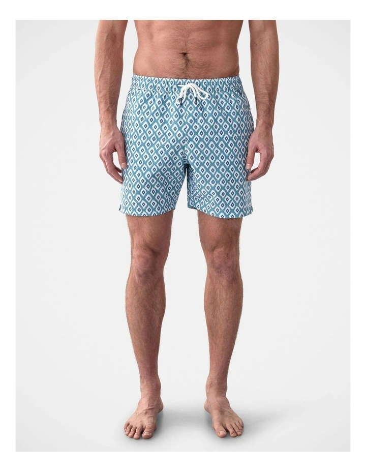 Geo Print Swim Short Sea Green image 1