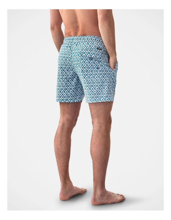 Geo Print Swim Short Sea Green image 2