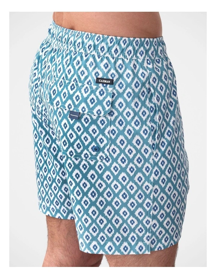 Geo Print Swim Short Sea Green image 3