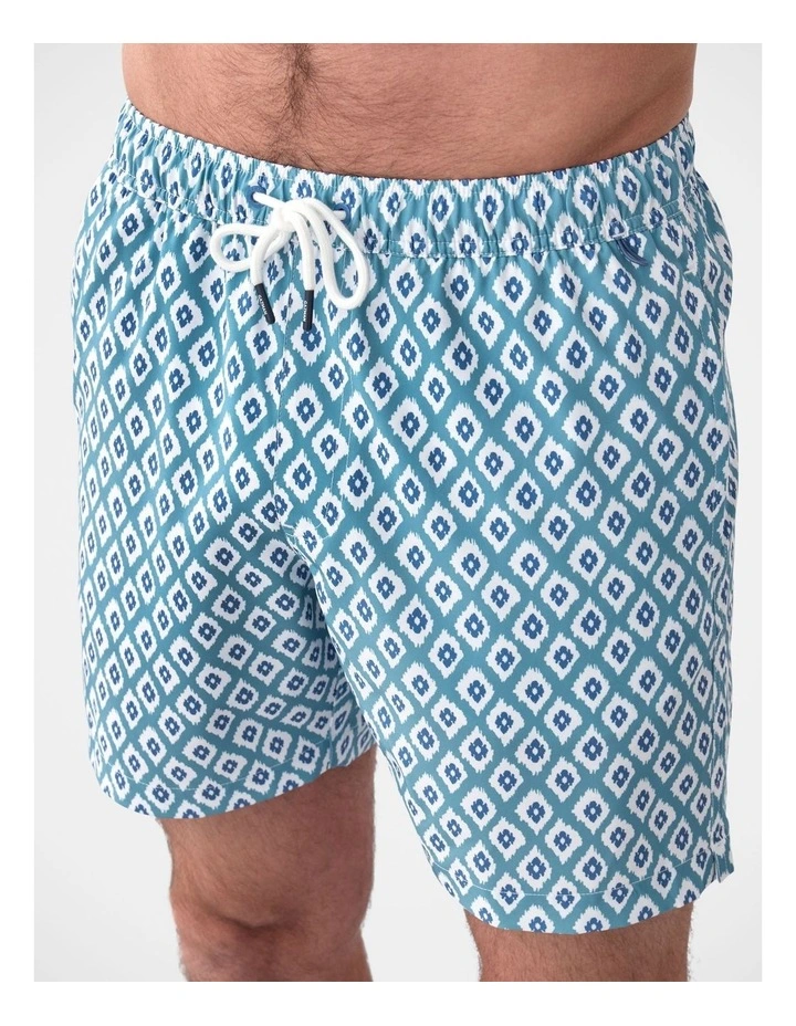 Geo Print Swim Short Sea Green image 4