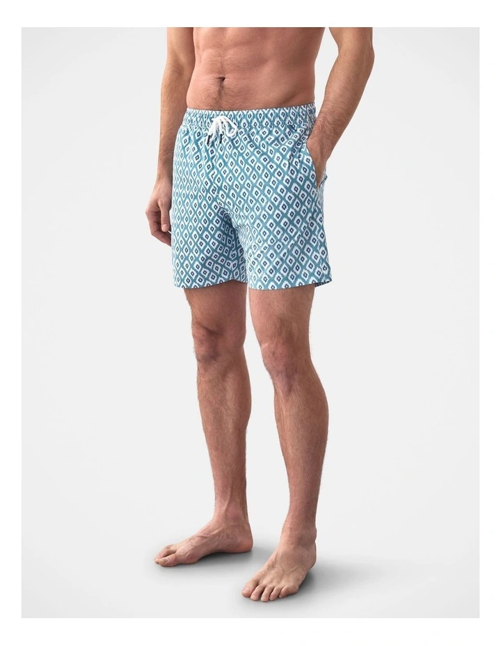 Geo Print Swim Short Sea Green image 5