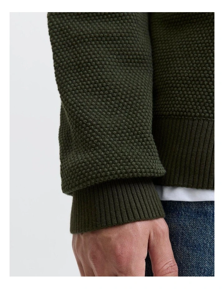 Globe Cotton Crew Neck Knit in Green image 2