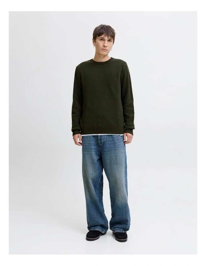 Globe Cotton Crew Neck Knit in Green image 3