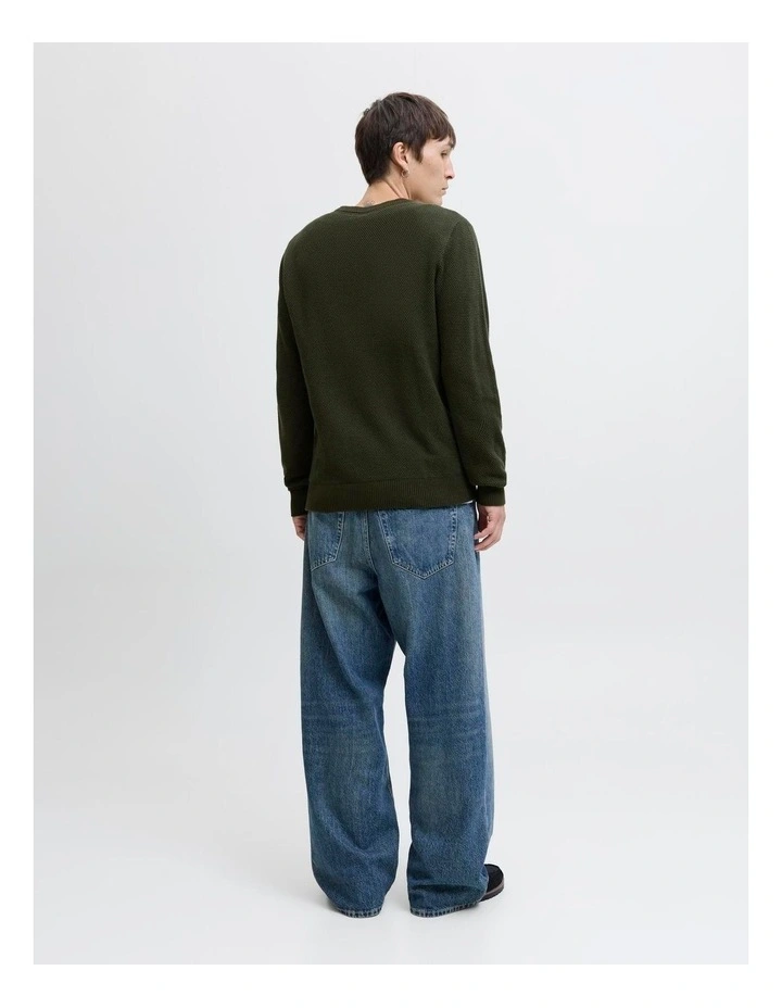 Globe Cotton Crew Neck Knit in Green image 5