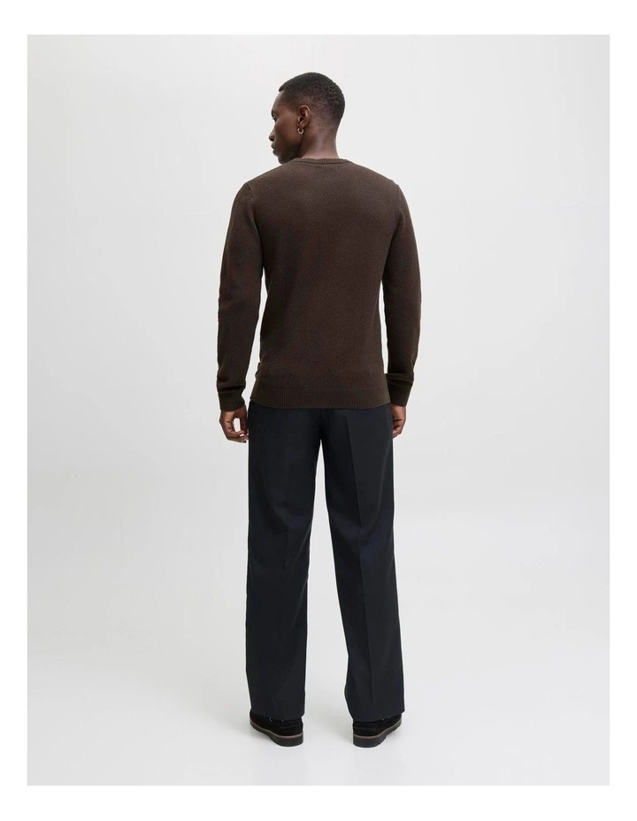 Globe Crew Neck Knit in Brown image 4