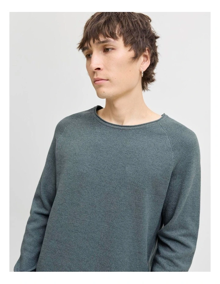 Hill Crew Neck Knit Pullover in Blue image 2