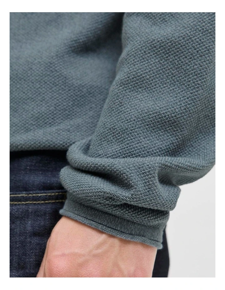 Hill Crew Neck Knit Pullover in Blue image 6