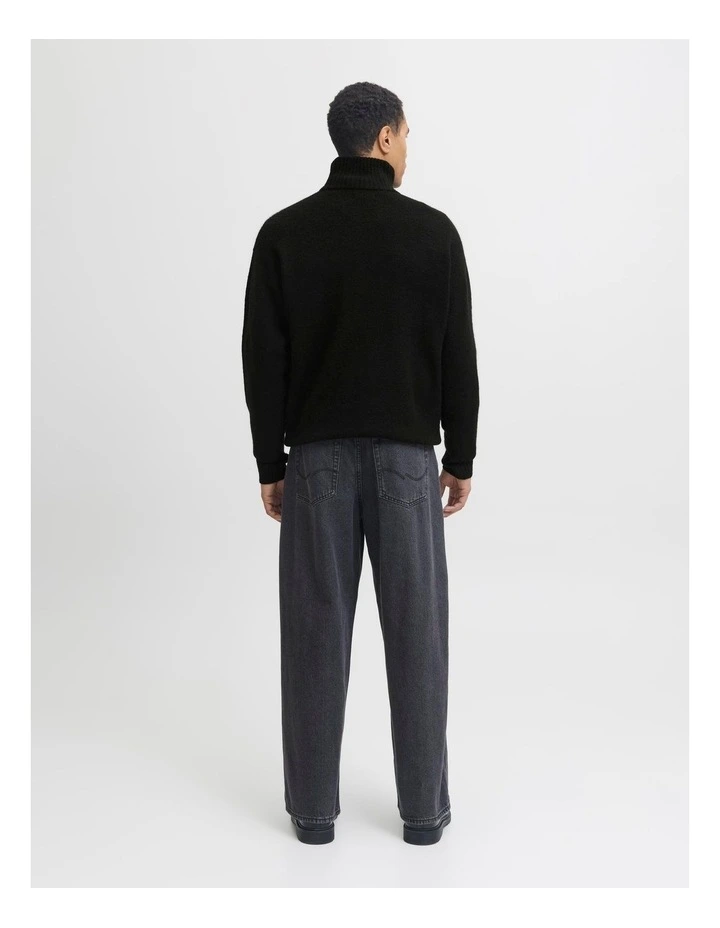 Soho Ollie Knit Half Zip Pullover in Black image 4