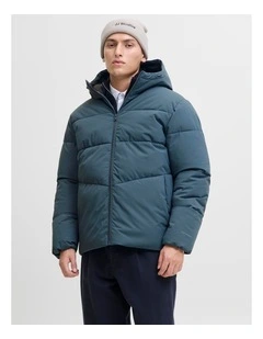 Global Puffer Jacket in Blue