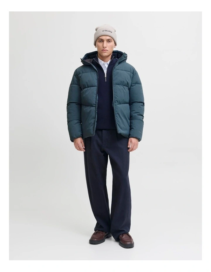 Global Puffer Jacket in Blue image 3