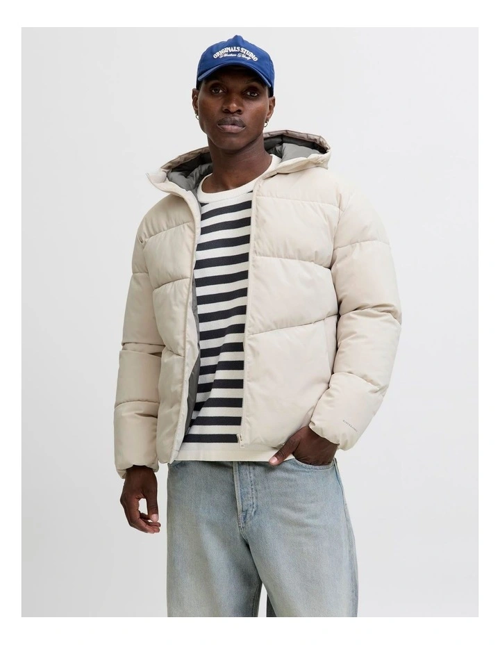 Global Puffer Jacket in White image 1