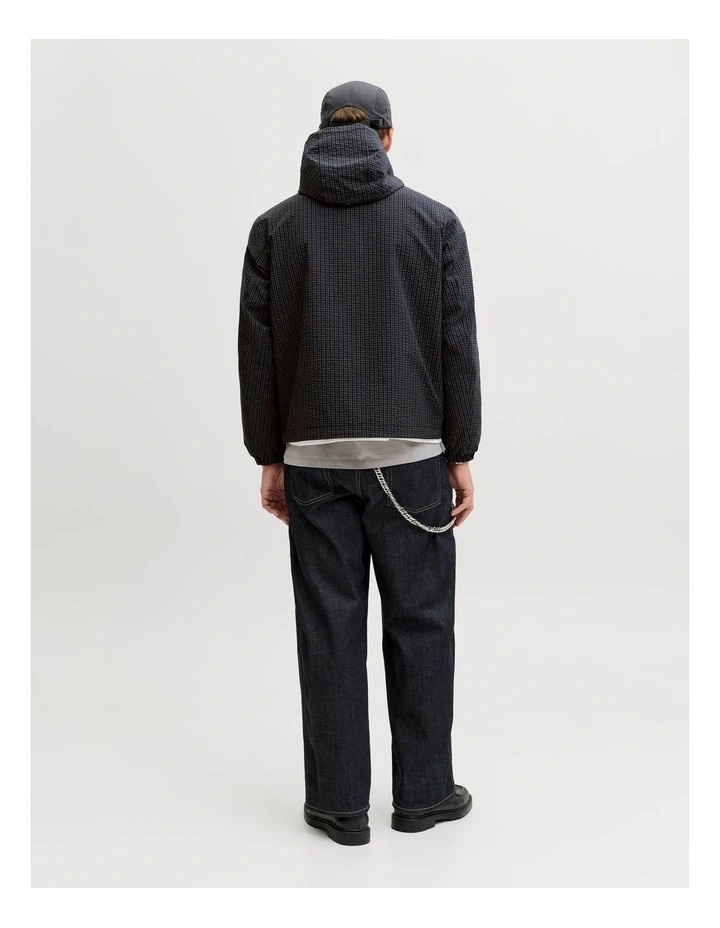 Agra Check Hooded Jacket in Black Check image 4