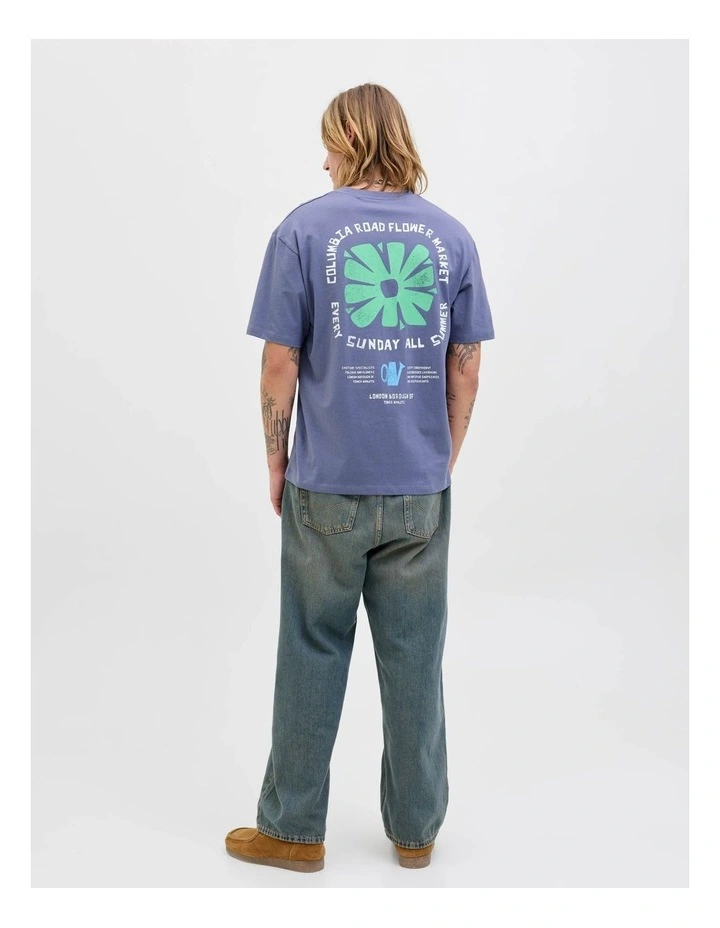 Flower Market T-Shirt in Nightshadow blue image 2