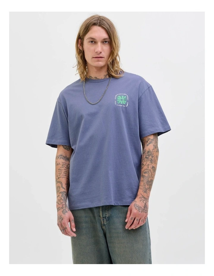 Flower Market T-Shirt in Nightshadow blue image 3