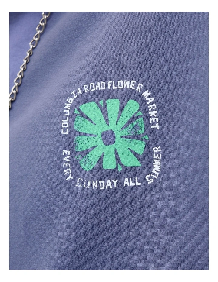 Flower Market T-Shirt in Nightshadow blue image 5