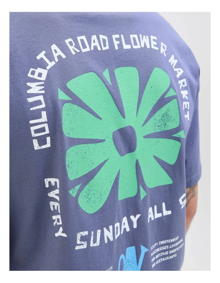 Flower Market T-Shirt in Nightshadow blue image 6