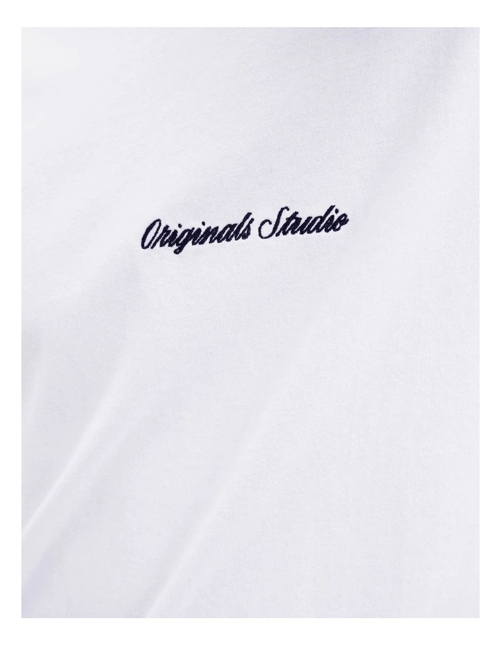 Jornorrebro Embroidered T-shirt in Bright White image 4