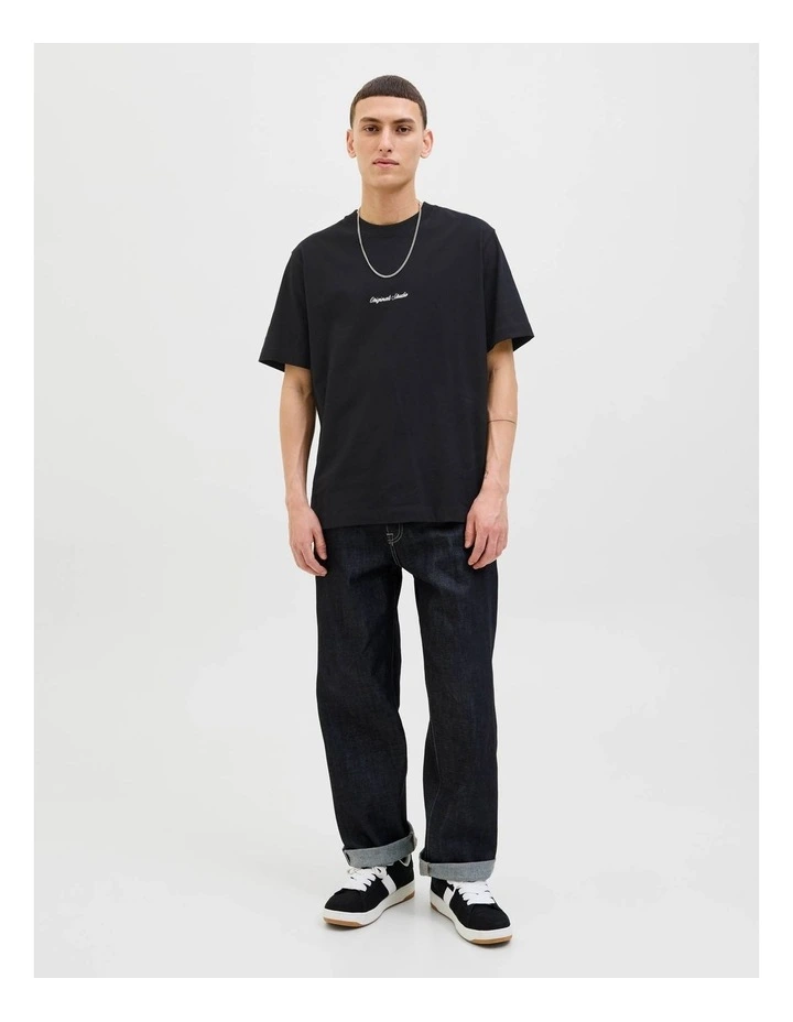 Jornorrebro Embroidered T-shirt in Black image 1