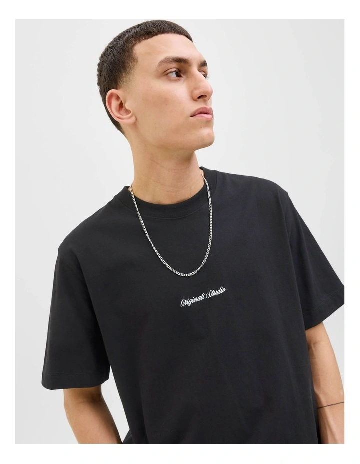 Jornorrebro Embroidered T-shirt in Black image 4